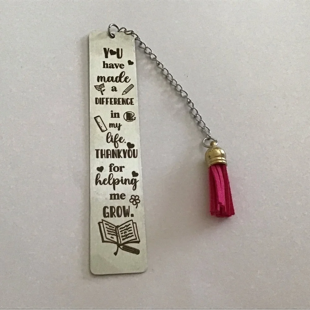 Metal Bookmarks with  Tassel  - Teacher Appreciation Bookmarks - Teacher gifts. - Picture 5 of 16